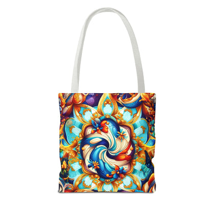 Vibrant Floral Tote Bag – Stylish Reusable Shopping Bag, Boho Beach Tote, Eco-Friendly Gift, Art-Inspired Carry-All
