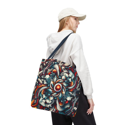 Artistic Tote Bag, Colorful Flower Design, Boho Style, Everyday Use, Eco-Friendly Gift, Travel Accessory