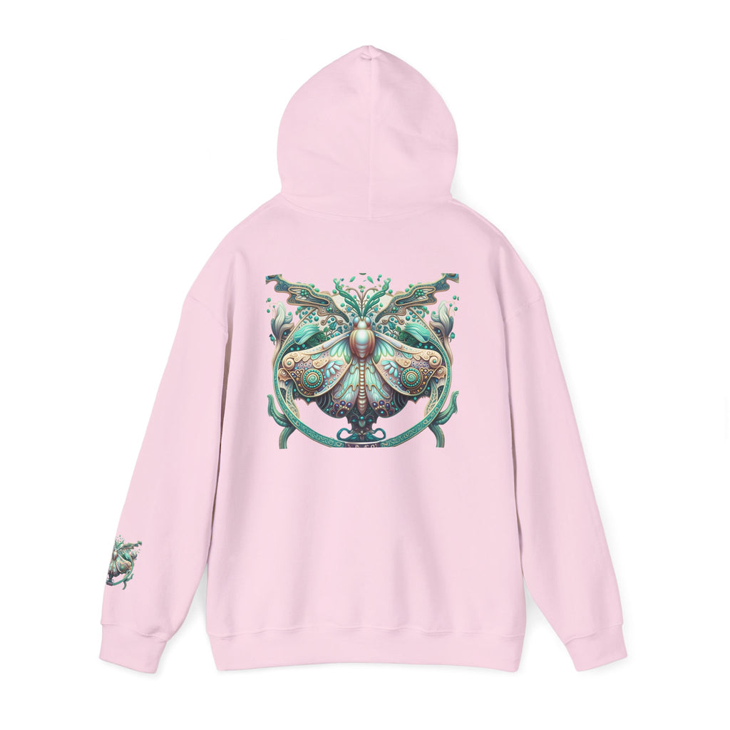 Vibes Collective Hoodie — Decorative Moth Graphic Streetwear
