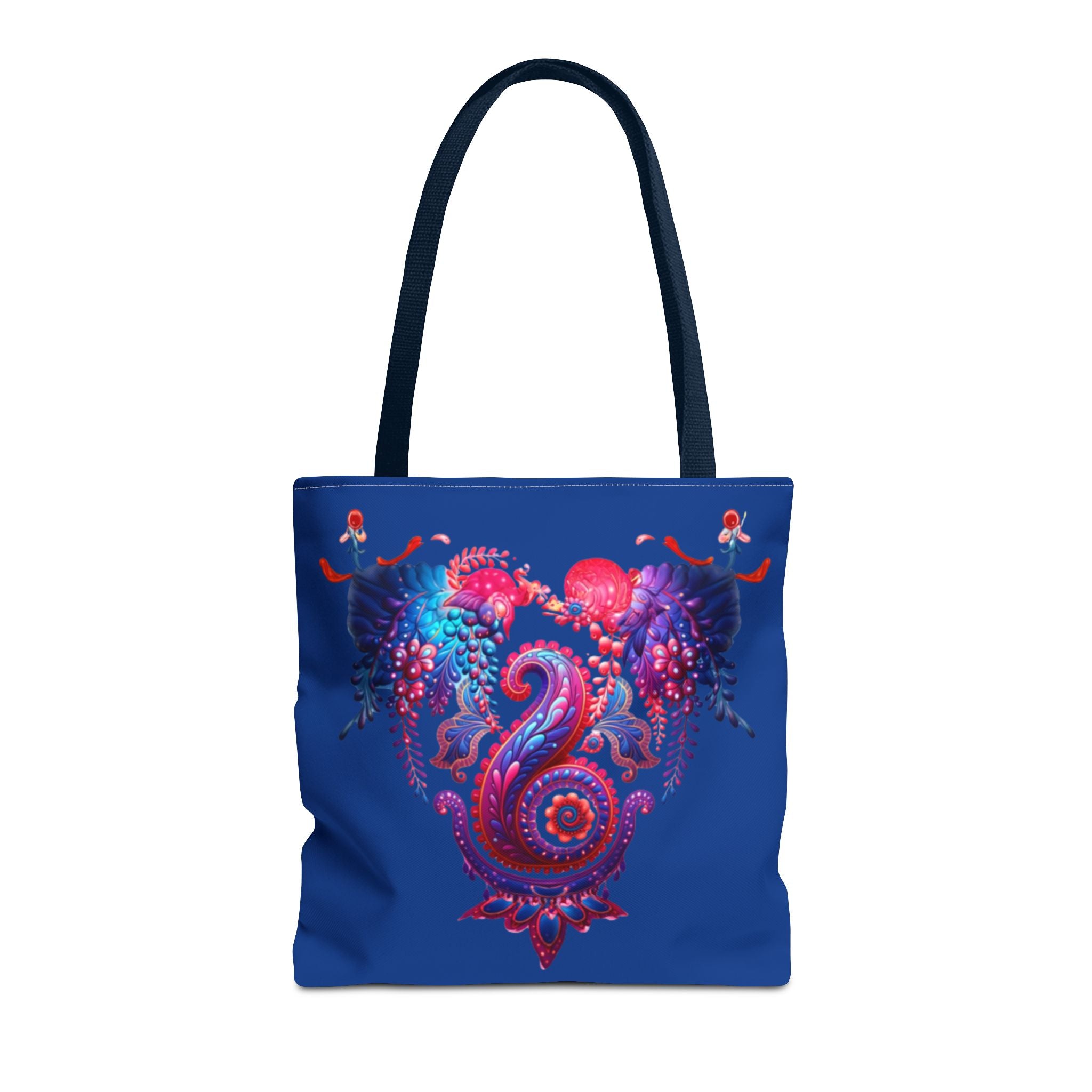 Vibrant Heart Sea Life Tote Bag | Eco-Friendly Shopping Bag, Beach Tote, Gift for Ocean Lovers, Colorful Canvas Purse, Summer Accessory