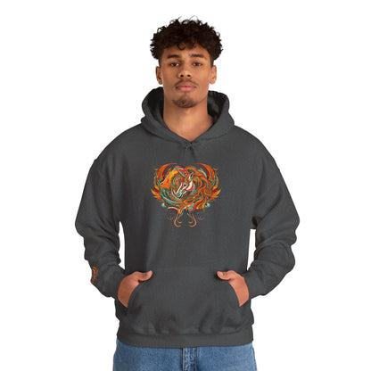Colorful Heart Design Hooded Sweatshirt, Cozy Sweatshirt, Unisex Pullover, Gift for Him, Gift for Her, Casual Wear, Layering Essentials