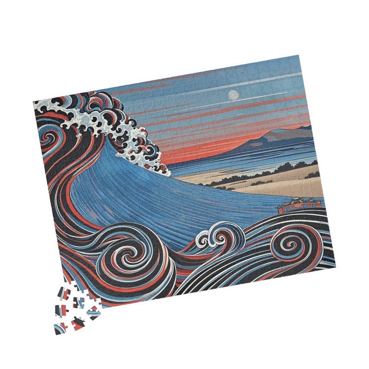 Artistic Wave Puzzle - Ocean Scene, Relaxing Gift, Family Activity, Home Decor, 110-1014 Piece Options
