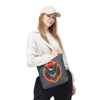 Colorful Parrot Tote Bag | Eco-Friendly Shopping Bag, Beach Tote, Art Print Bag, Gift for Bird Lovers, Fun Everyday Use
