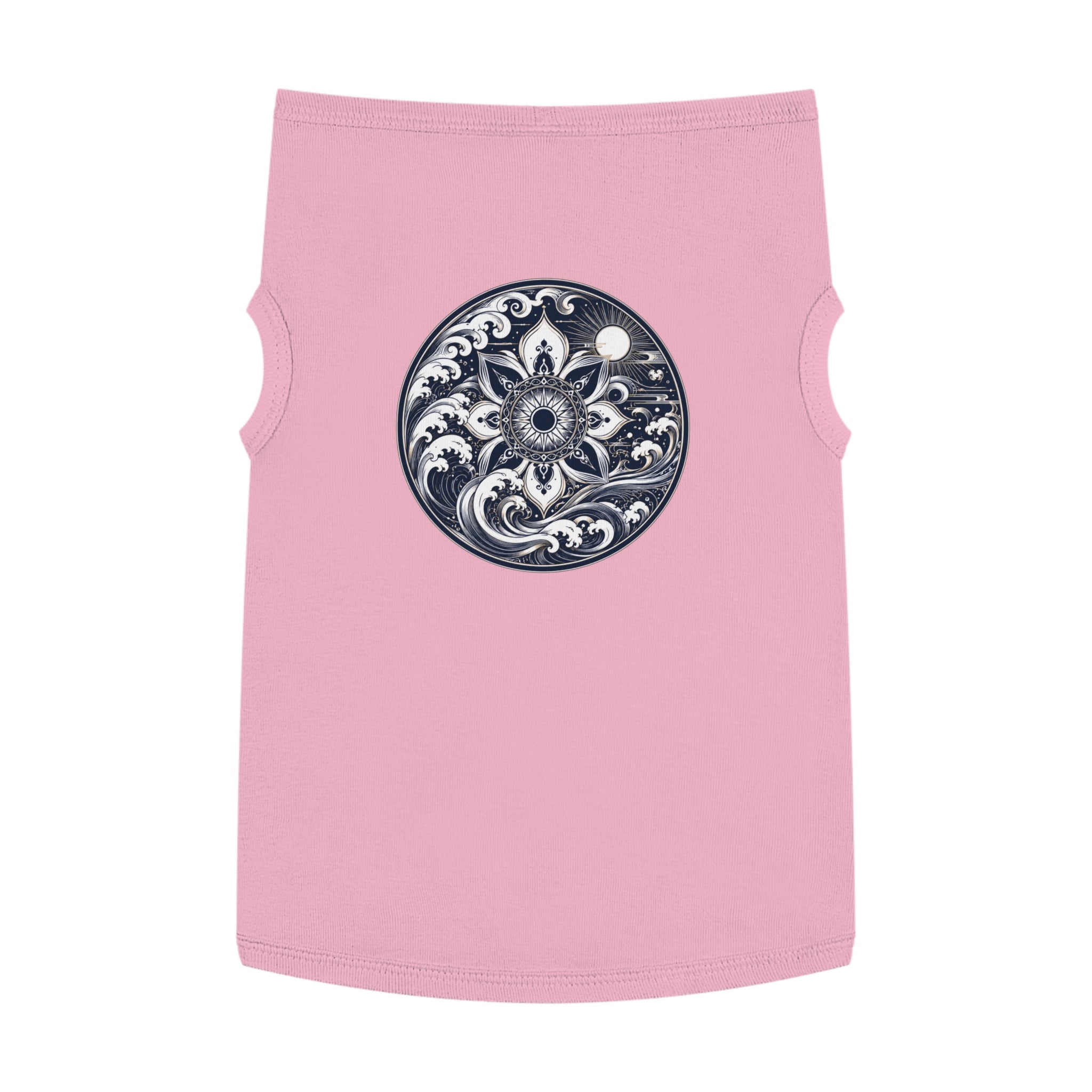 Mandala Wave Pet Tank Top — Nautical Moon Dog Shirt