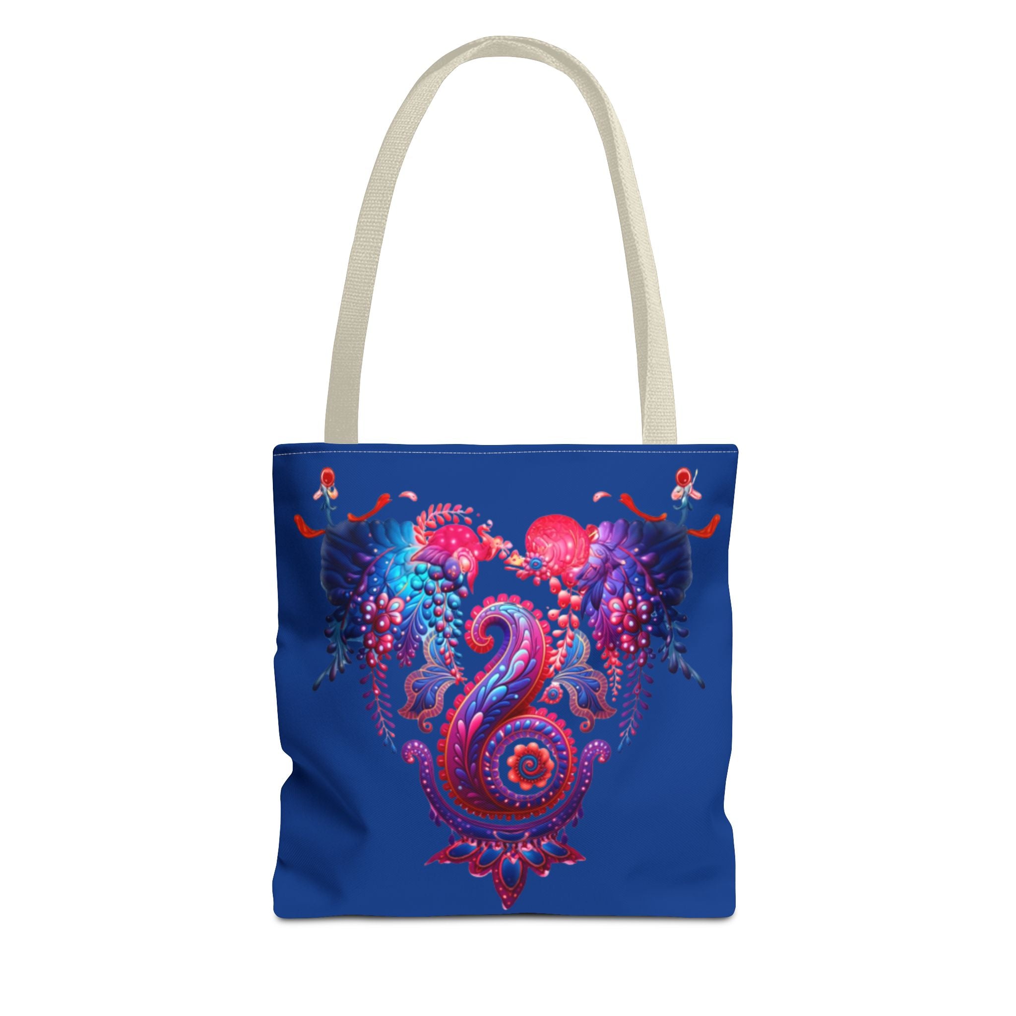 Vibrant Heart Sea Life Tote Bag | Eco-Friendly Shopping Bag, Beach Tote, Gift for Ocean Lovers, Colorful Canvas Purse, Summer Accessory