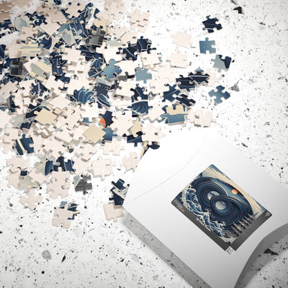Puzzle - Japanese Wave Motif and Infinity