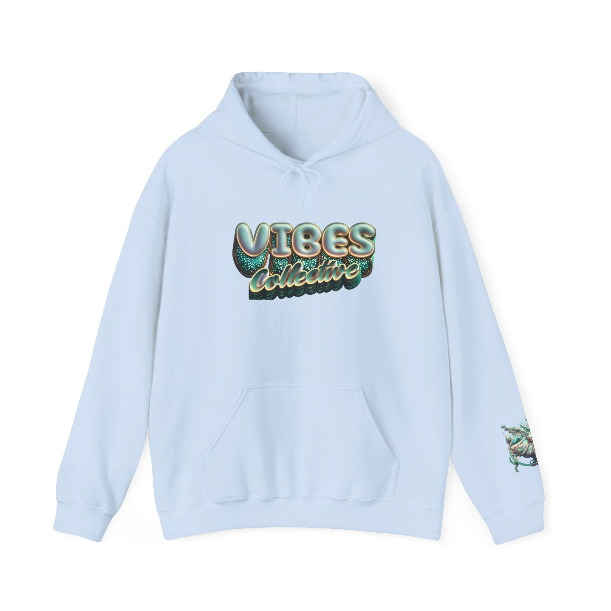 Vibes Collective Hoodie — Decorative Moth Graphic Streetwear