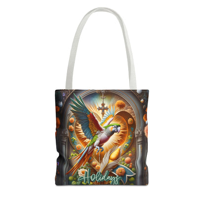 Vibrant Parrot Tote Bag, Eco-Friendly Shopping Bag, Tropical Beach Bag, Gift for Bird Lovers, Holidays Tote