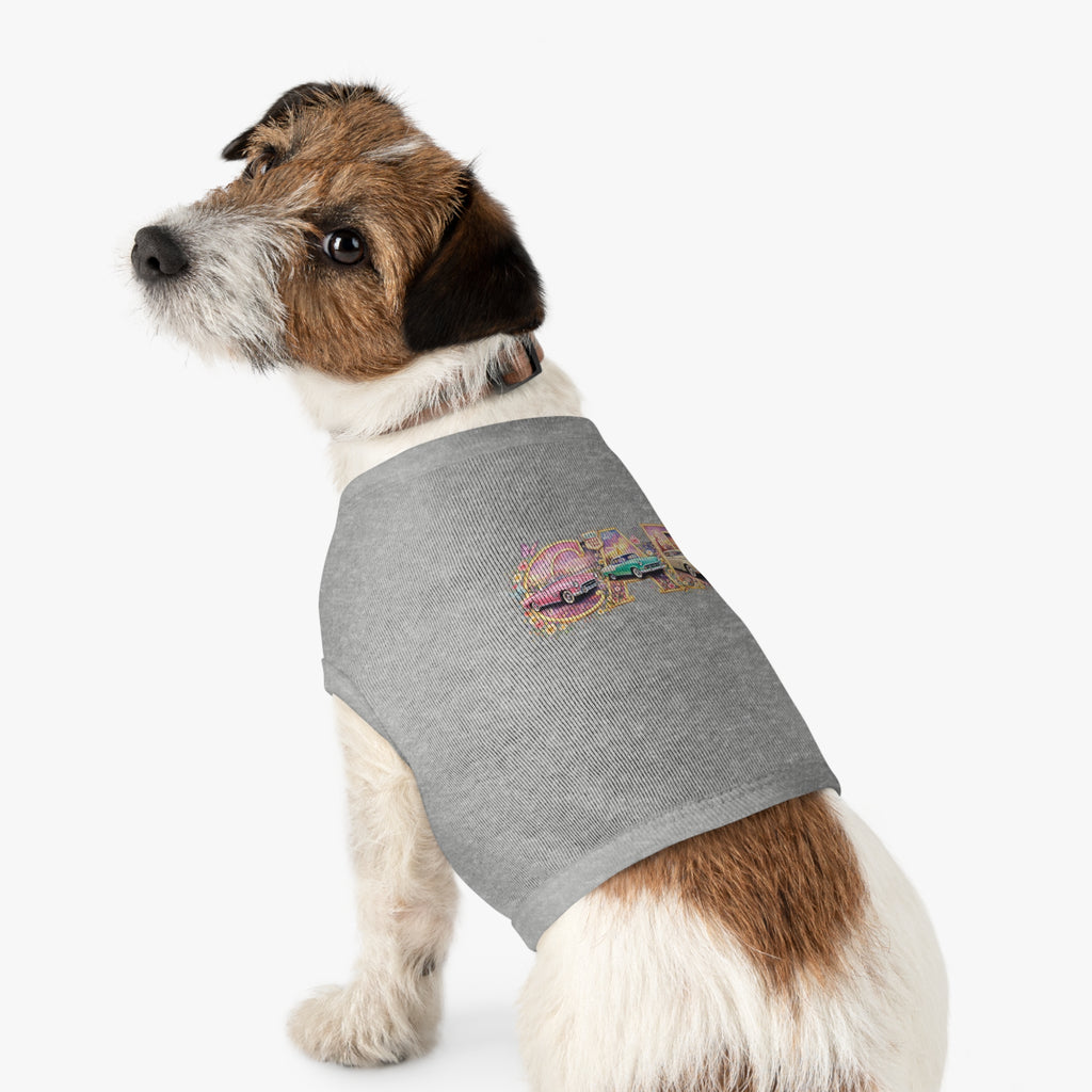 Classic Car Pet Tank Top – Retro 'Car' Graphic Dog Shirt