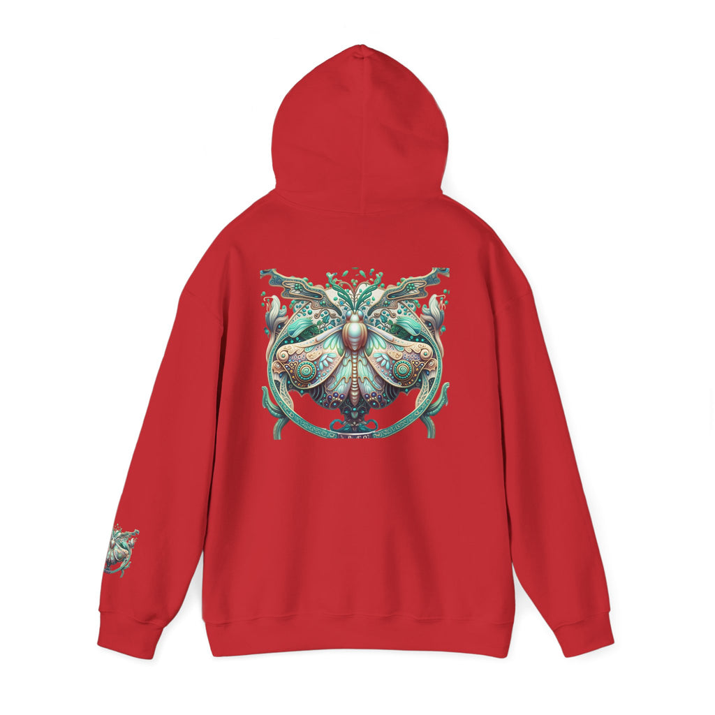 Vibes Collective Hoodie — Decorative Moth Graphic Streetwear