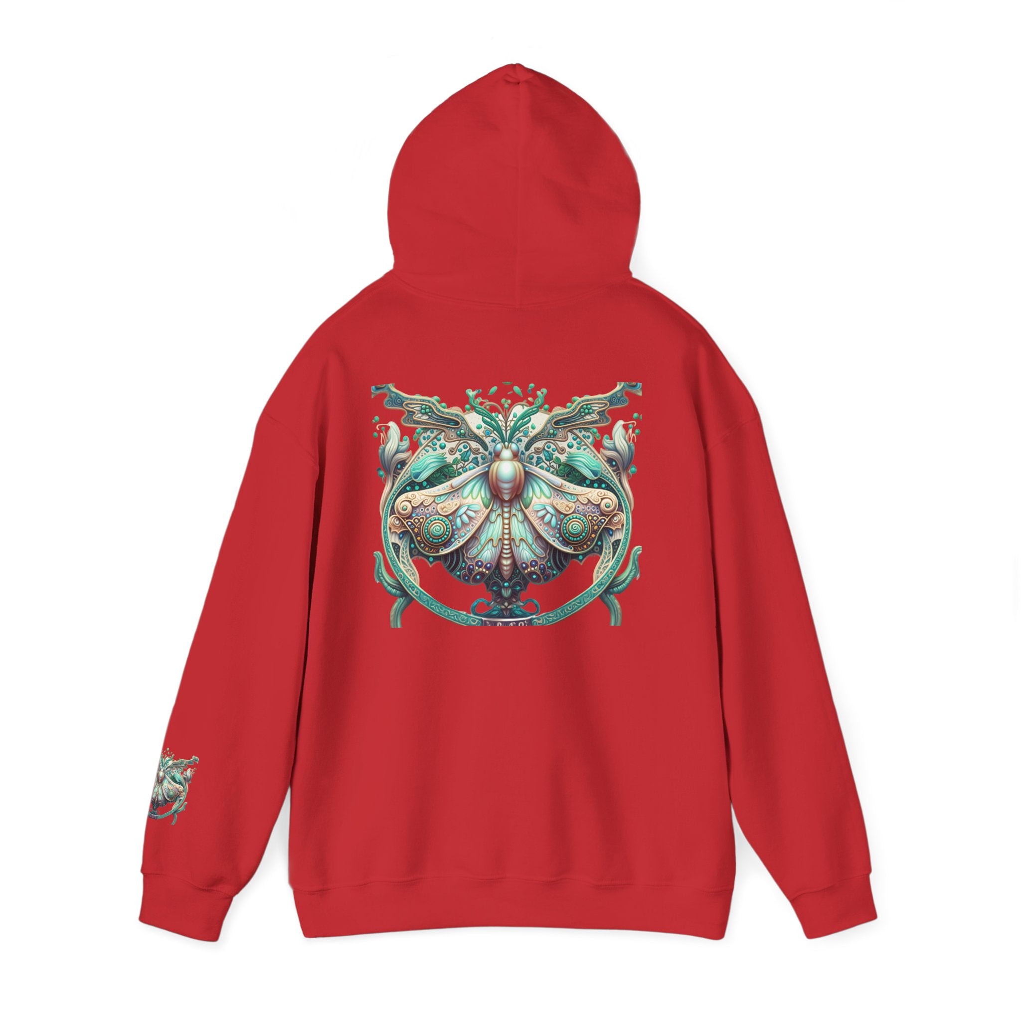 Vibes Collective Hoodie — Decorative Moth Graphic Streetwear