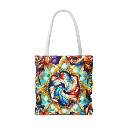 Vibrant Floral Tote Bag – Stylish Reusable Shopping Bag, Boho Beach Tote, Eco-Friendly Gift, Art-Inspired Carry-All