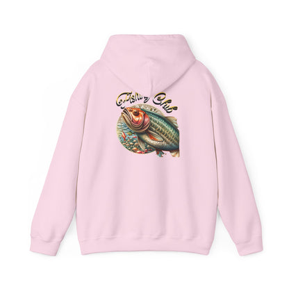 Fishing Club Hoodie, Unisex Heavy Blend Sweatshirt, Cool Fishing Gear, Outdoor Gift for Anglers, Casual Fishing Apparel