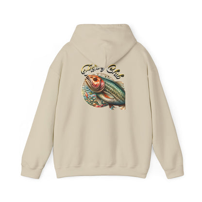 Fishing Club Hoodie, Unisex Heavy Blend Sweatshirt, Cool Fishing Gear, Outdoor Gift for Anglers, Casual Fishing Apparel
