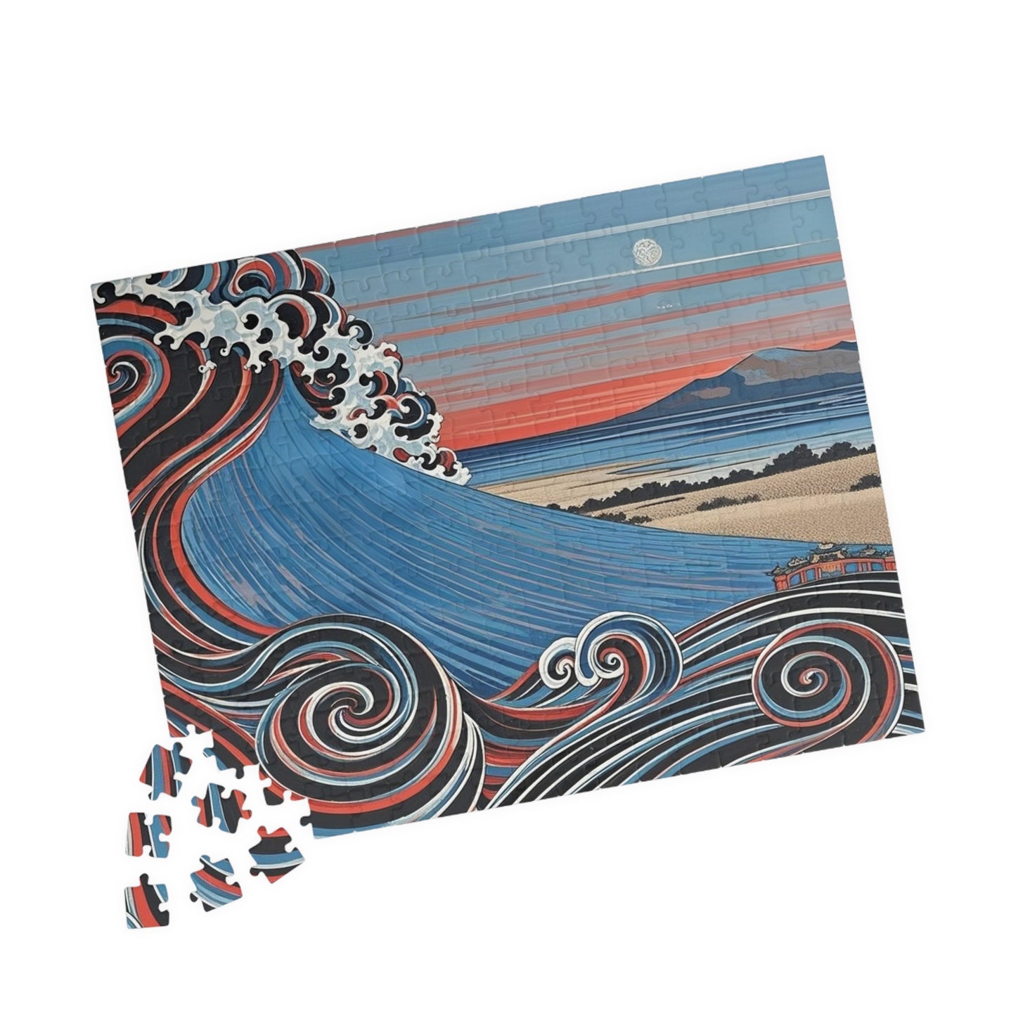 Artistic Wave Puzzle - Ocean Scene, Relaxing Gift, Family Activity, Home Decor, 110-1014 Piece Options