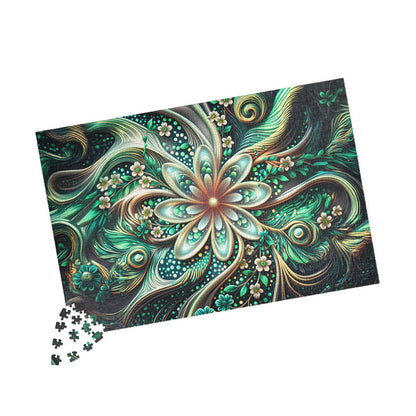 Intricate Floral Puzzle - 110, 252, 520, 1014-piece Jigsaw Challenge, Family Game Night, Perfect Gift for Crafters, Relaxing Hobby,