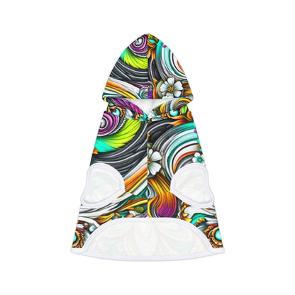 Colorful Pet Hoodie for Stylish Dogs, Dog Fashion, Pet Apparel, Floral Print, Unique Pet Gift