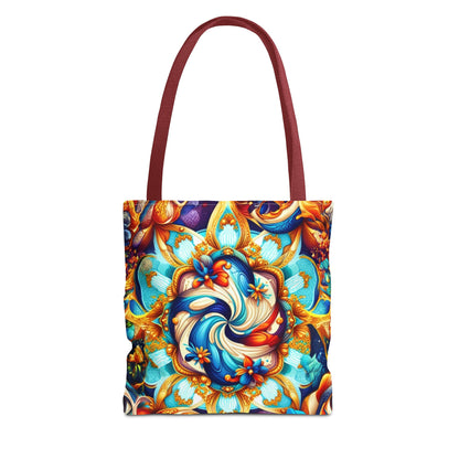 Vibrant Floral Tote Bag – Stylish Reusable Shopping Bag, Boho Beach Tote, Eco-Friendly Gift, Art-Inspired Carry-All