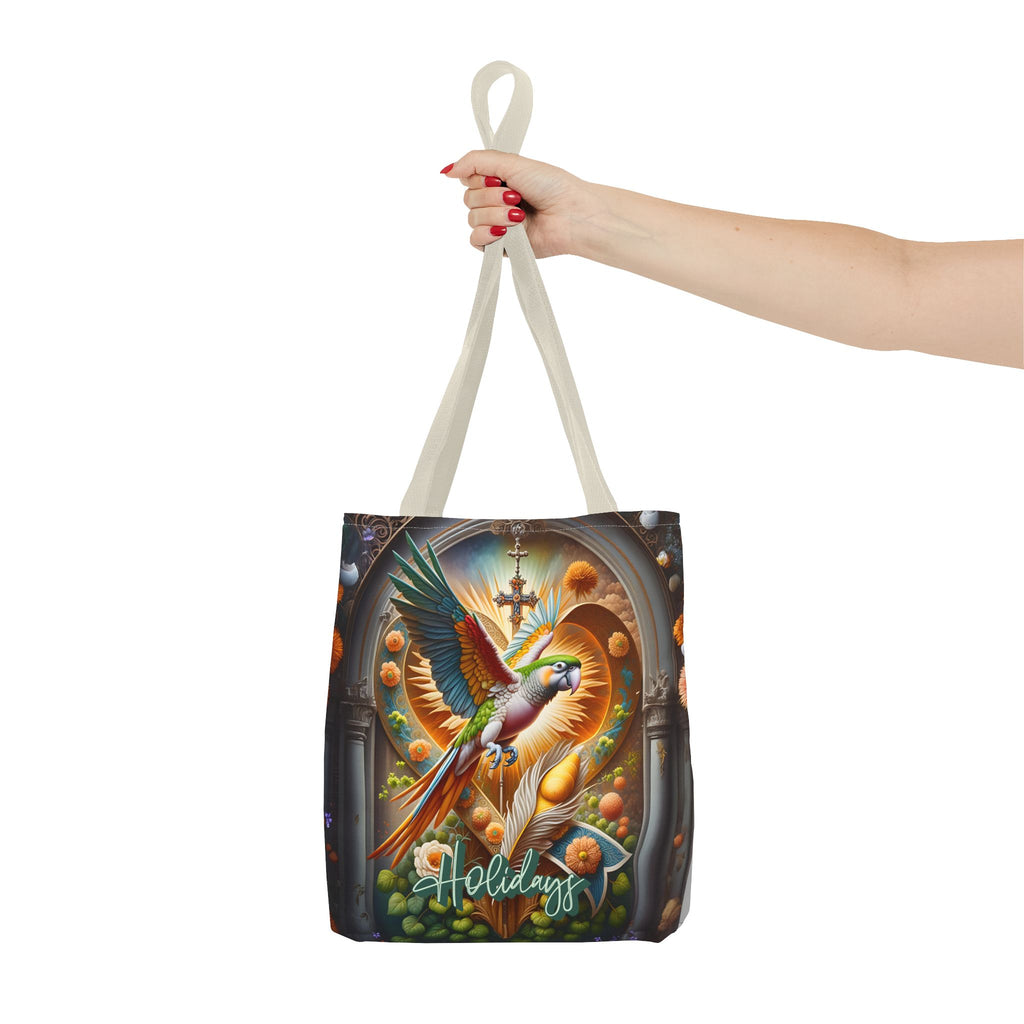 Vibrant Holiday Tote Bag, Eco-Friendly Shopping Bag, Bird Design Tote, Gift for Nature Lovers, Everyday Carryall, Travel Accessory