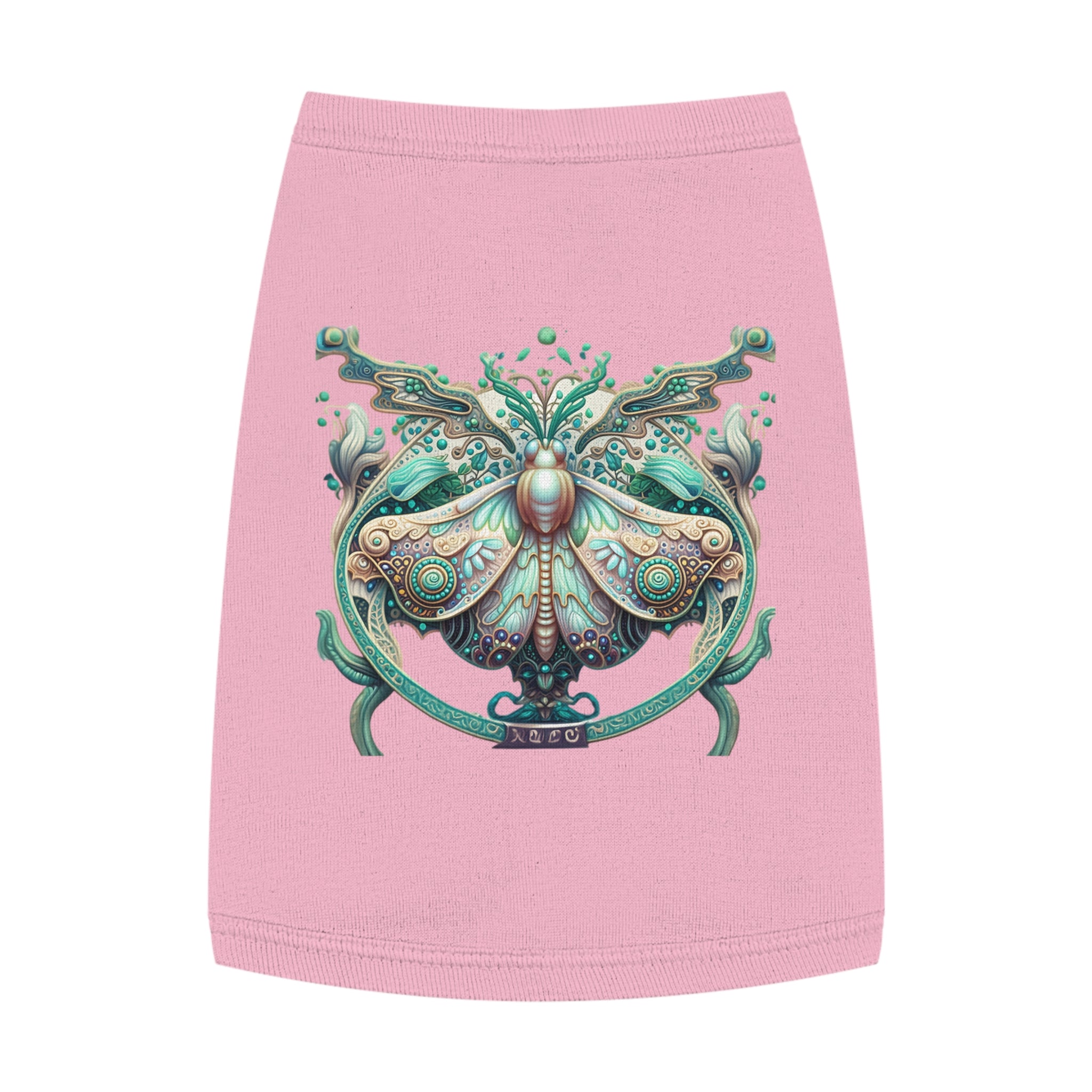 Moth Mandala Pet Tank Top — Ornamental Boho Bug Dog Shirt