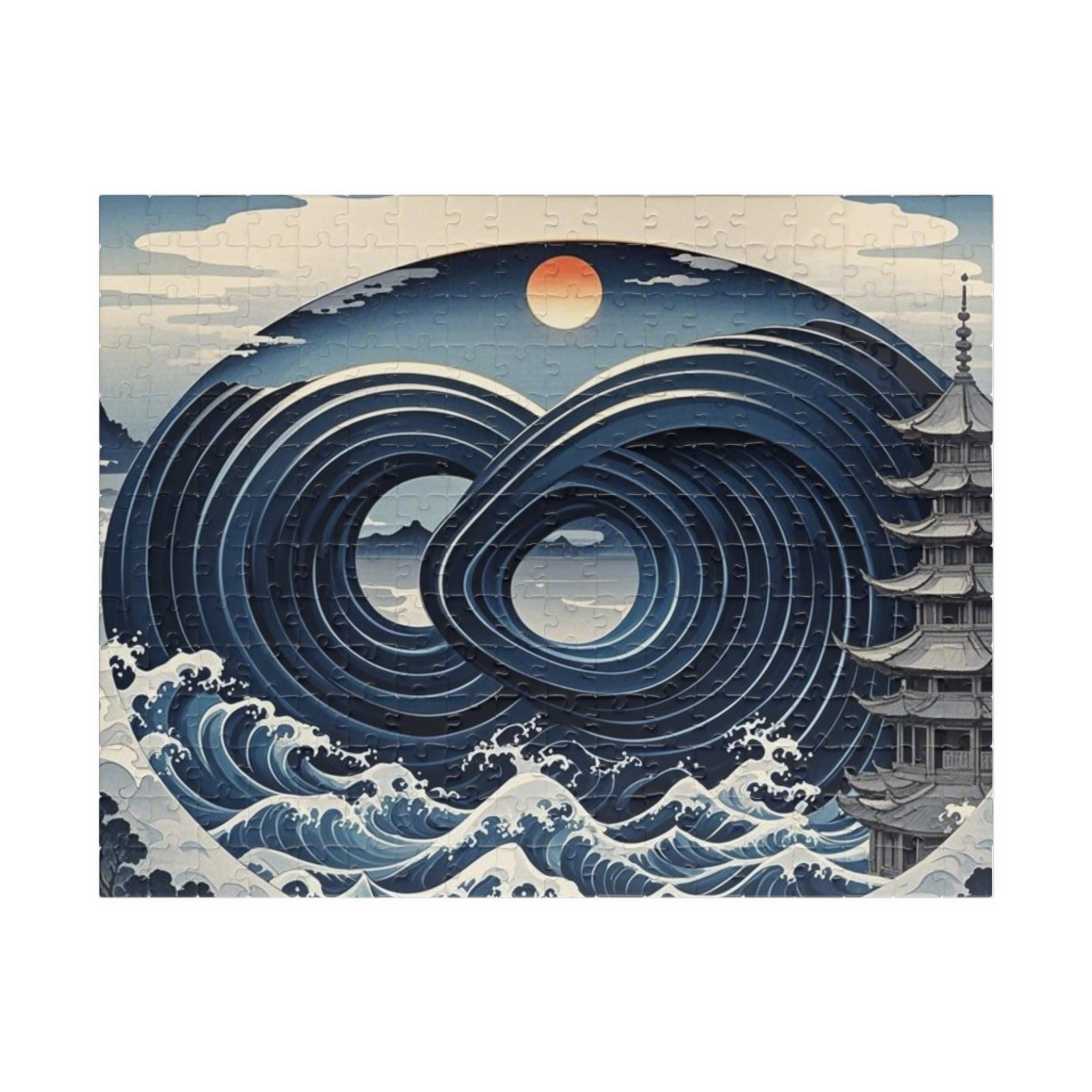Puzzle - Japanese Wave Motif