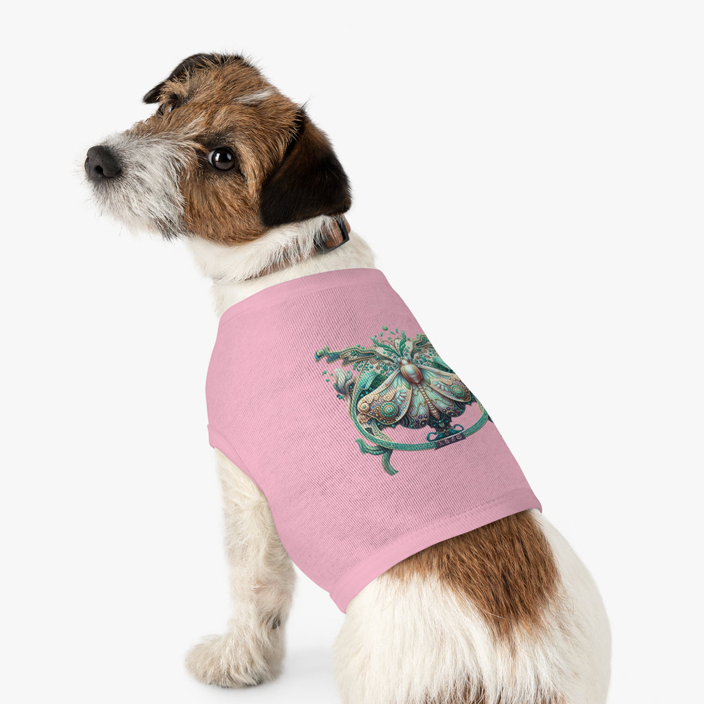 Moth Mandala Pet Tank Top — Ornamental Boho Bug Dog Shirt