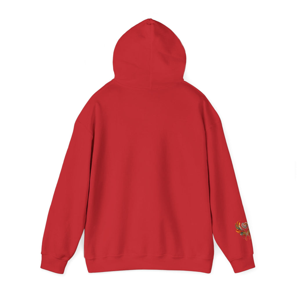 Colorful Heart Design Hooded Sweatshirt, Cozy Sweatshirt, Unisex Pullover, Gift for Him, Gift for Her, Casual Wear, Layering Essentials