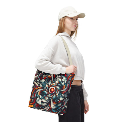 Artistic Tote Bag, Colorful Flower Design, Boho Style, Everyday Use, Eco-Friendly Gift, Travel Accessory
