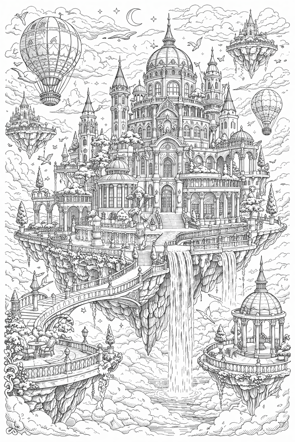 Celestial Whale – Fantasy Coloring Pages (10 Pack)